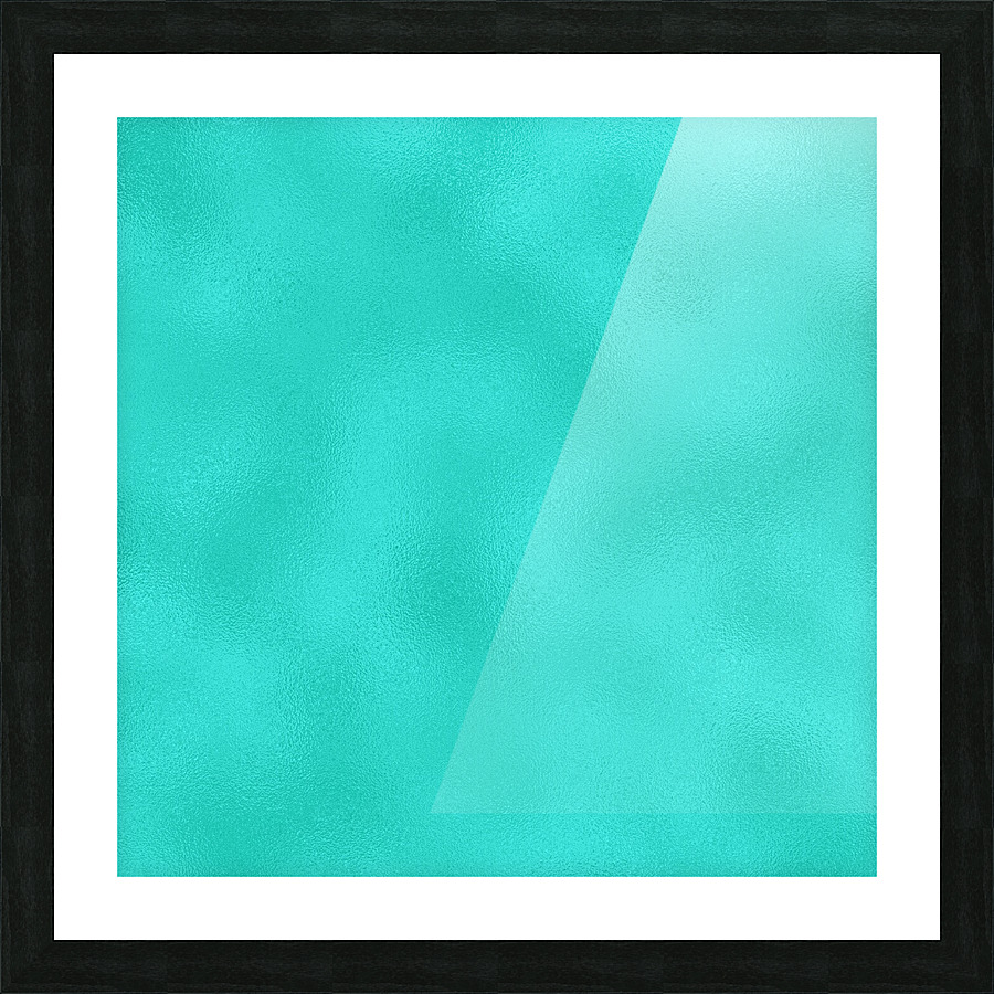 Turquoise Metallic Foil Picture Frame print