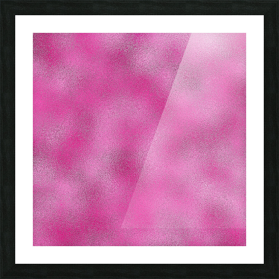 Deep Pink Metallic Foil Picture Frame print