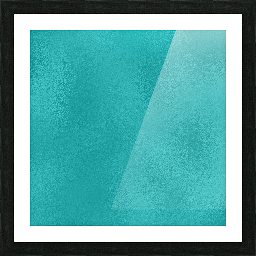 Teal Glass Picture Frame print