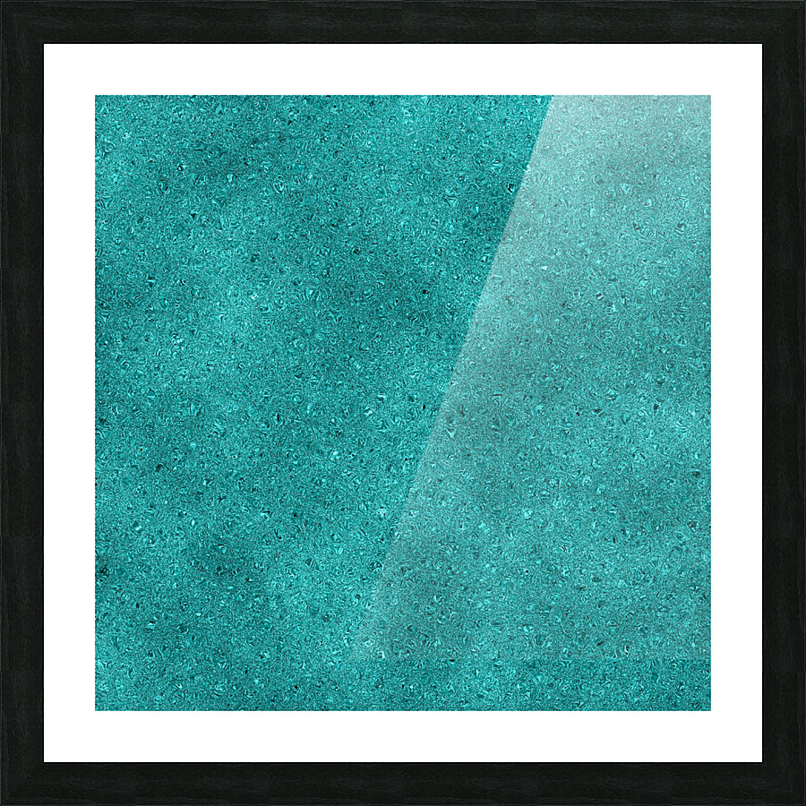 Cyan Glitter Picture Frame print
