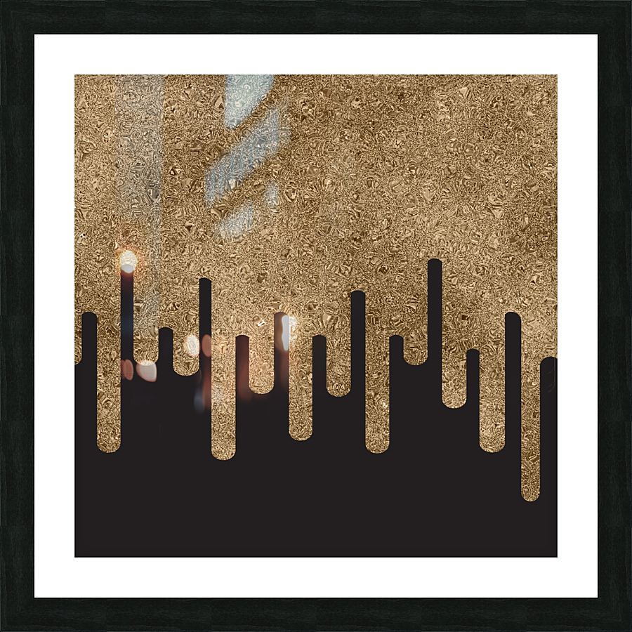 Dripping Tan Glitter Picture Frame print
