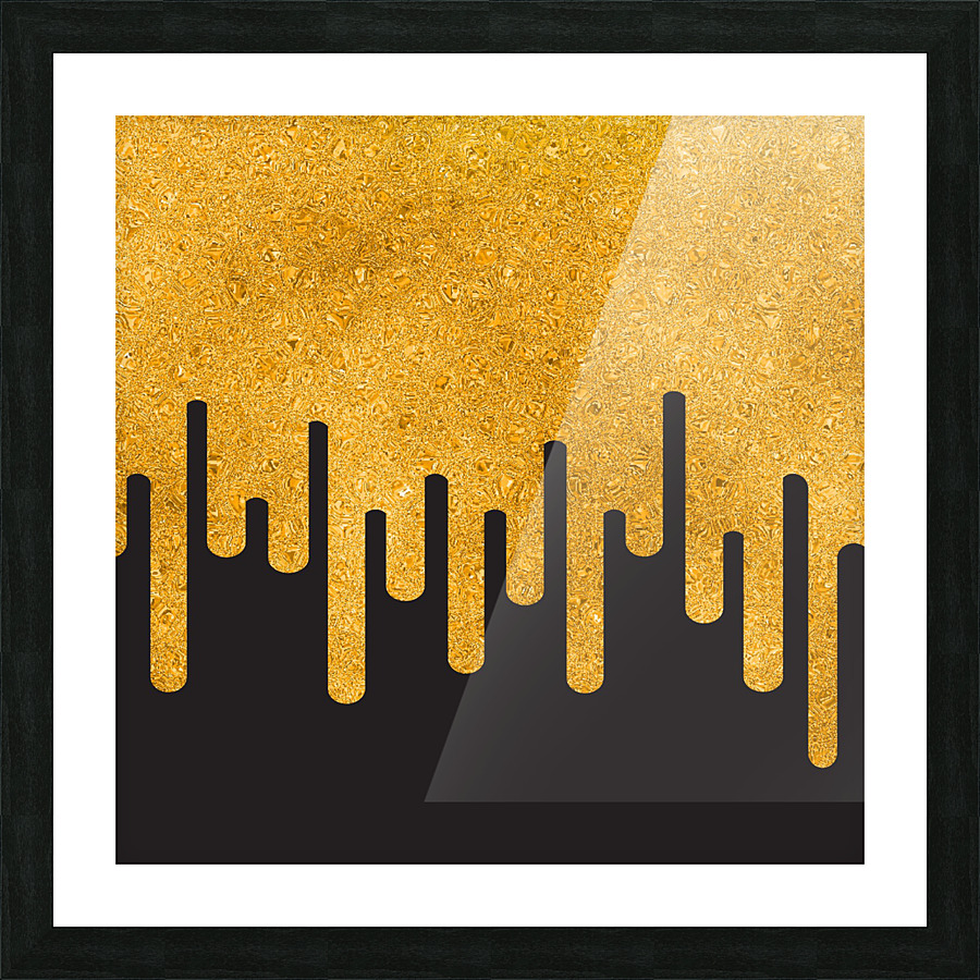 Dripping Orange Glitter Picture Frame print