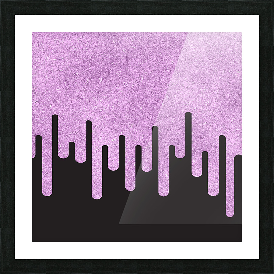 Dripping Plum Glitter Picture Frame print
