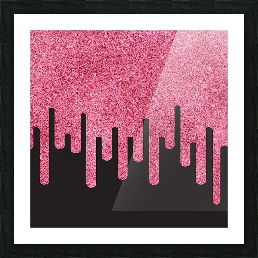 Dripping Pink Glitter Picture Frame print