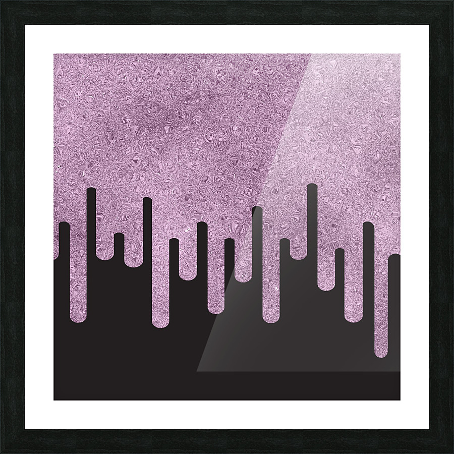 Dripping Lavender Glitter Picture Frame print