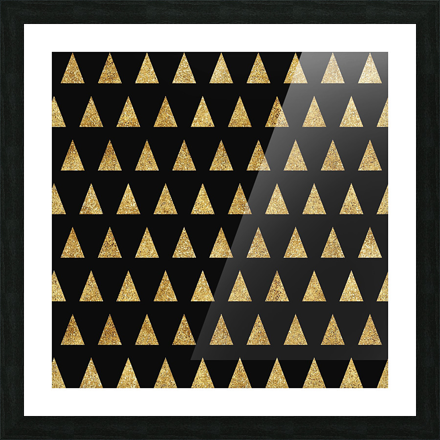 Gold Sparkle Triangle Picture Frame print