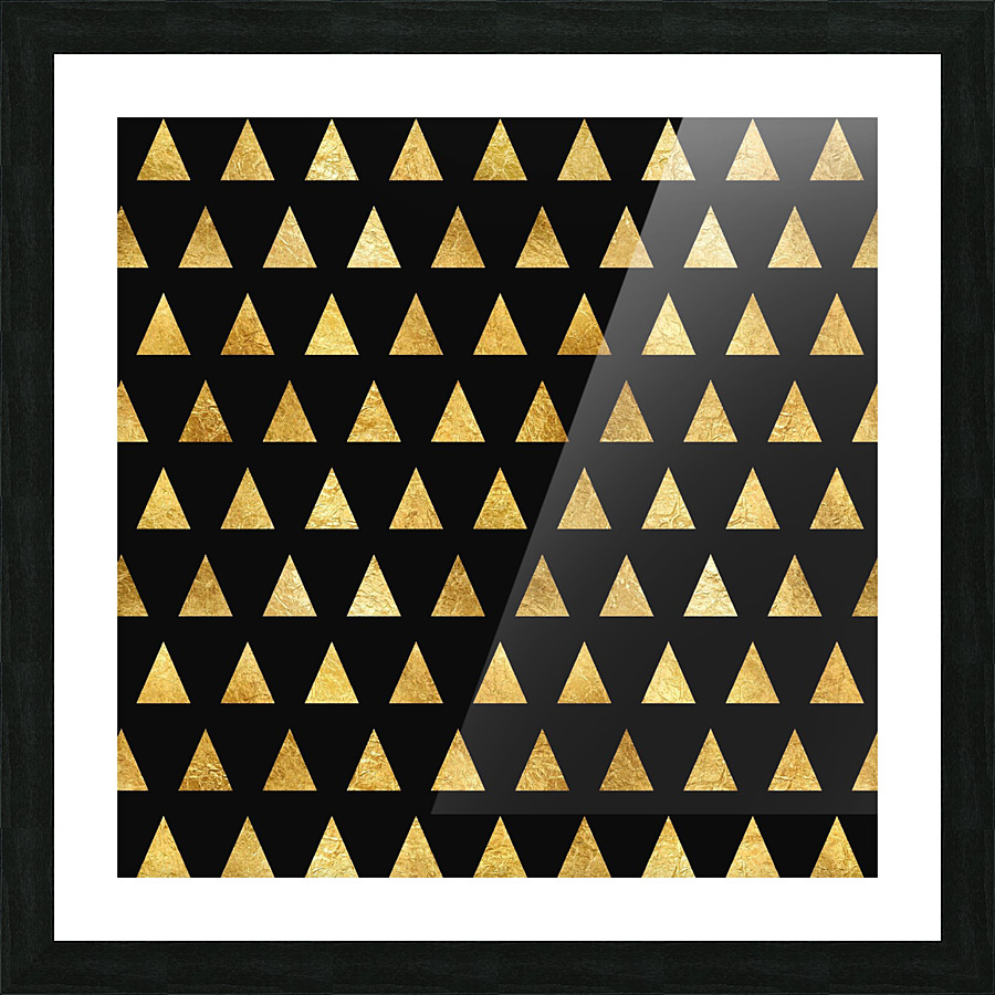 Gold Paper Texture Triangle Picture Frame print