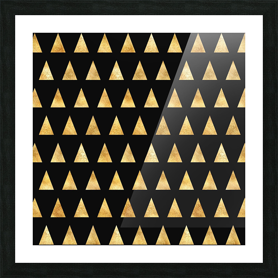Gold Shimmer Triangle Picture Frame print