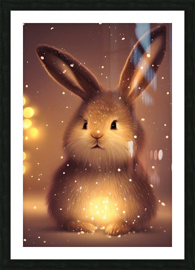 Glowing Bunny Picture Frame print