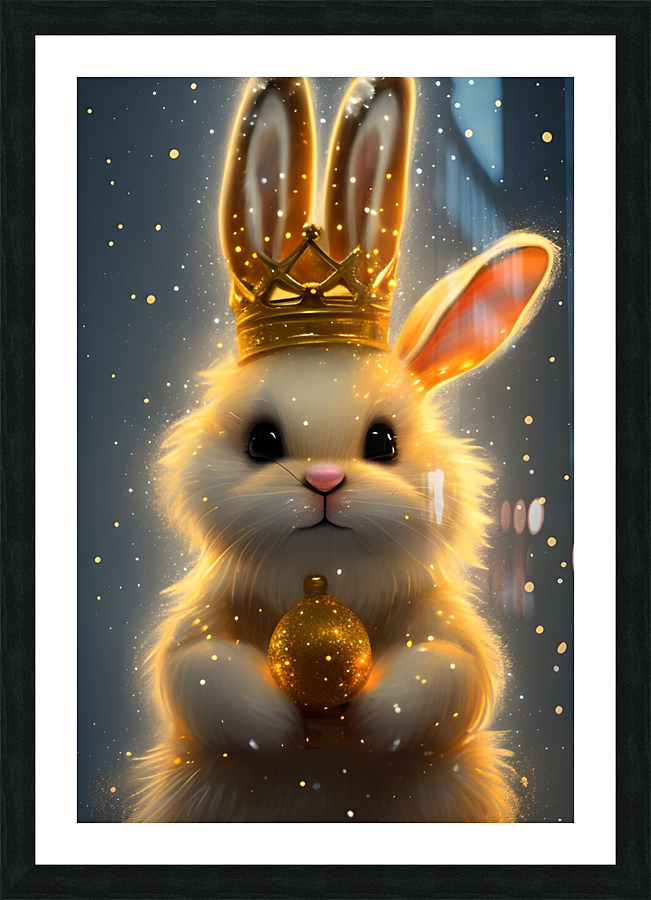 Glitter Bunny Picture Frame print