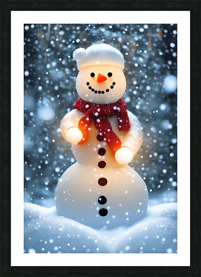 Snowman Magic Picture Frame print