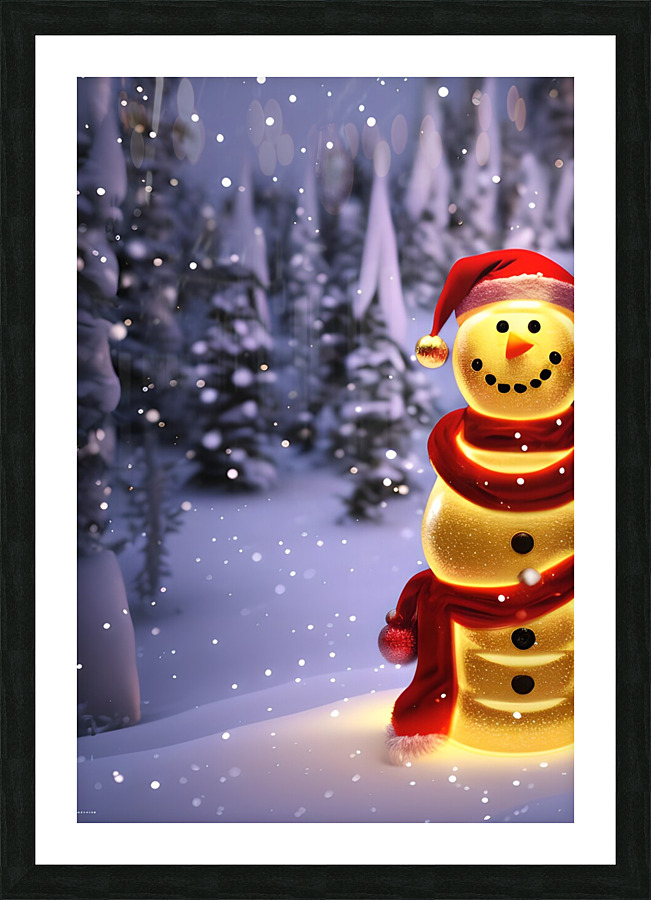 Snowmans Fantasy Picture Frame print