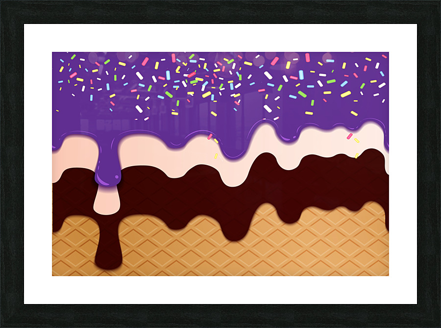Grape Waffle Drips Picture Frame print