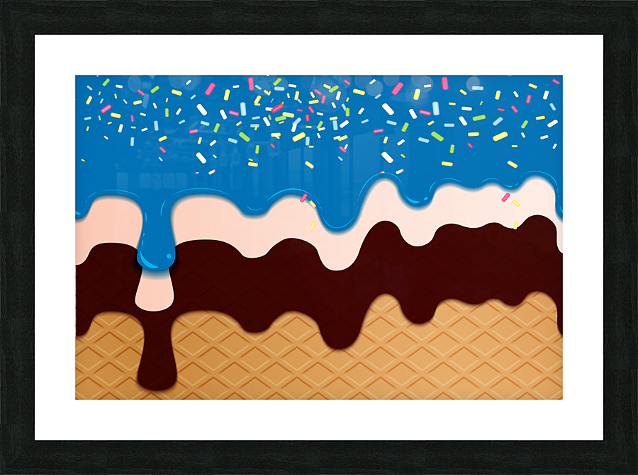 Blueberry Waffle Drips Picture Frame print