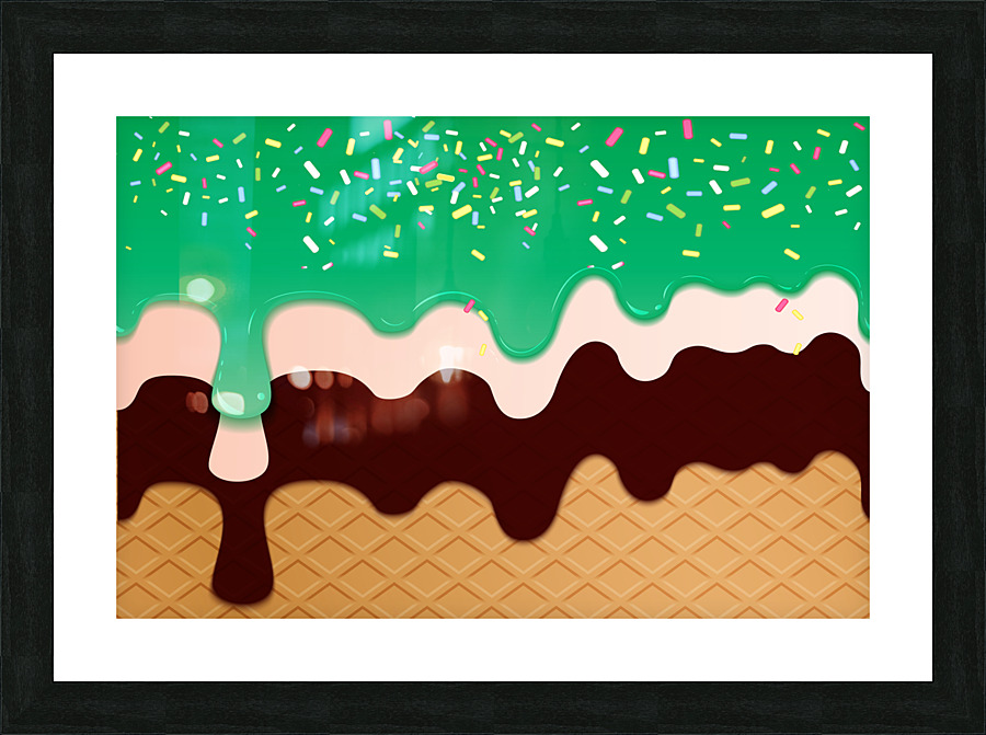 Minty Fresh Waffle Picture Frame print