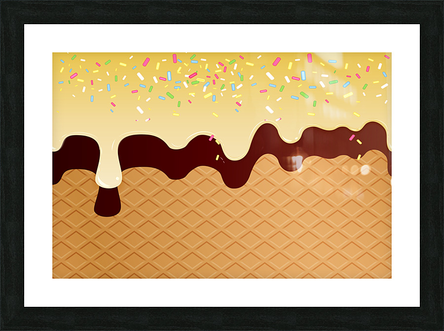 Ivory Creamy Waffle Artwork Picture Frame print