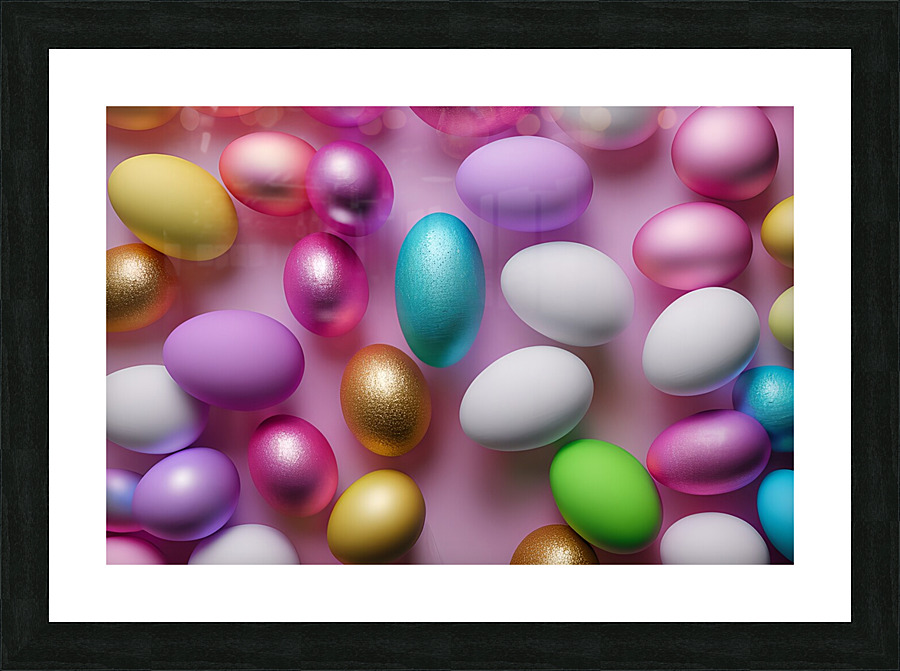 Colorful Easter Eggs Picture Frame print