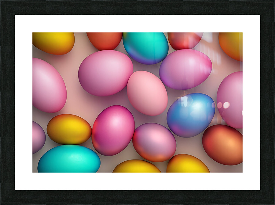 Colorful Eggs Picture Frame print