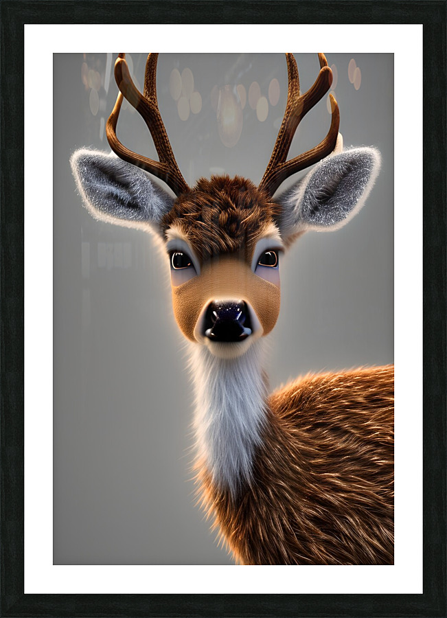 Cute Deer Picture Frame print