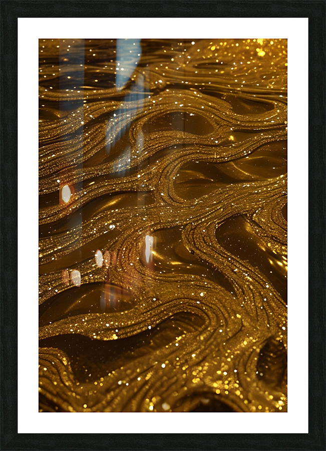 Golden River Picture Frame print