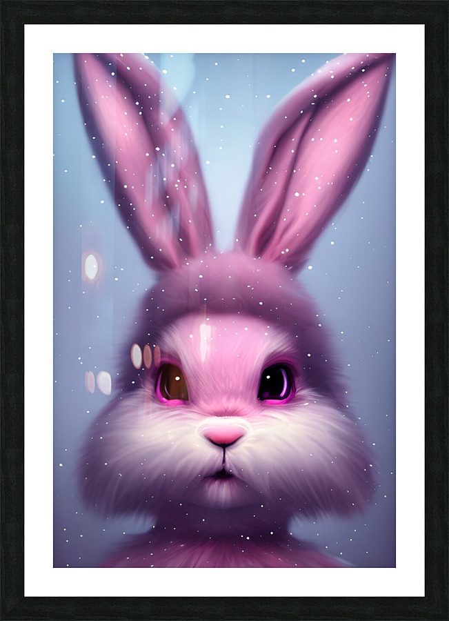 Cute Rabbit Picture Frame print