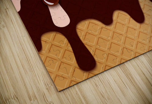 Brown Creamy Waffle Background rizu_designs puzzle