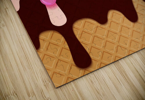 Dark Pink Waffle Drips rizu_designs puzzle