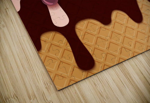 Dark Chocolate Raspberry Waffle rizu_designs puzzle