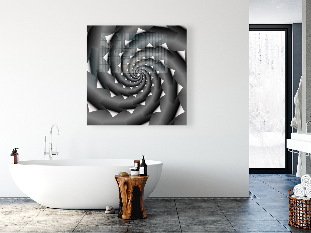 3d Abstract Spiral Design Reproduction