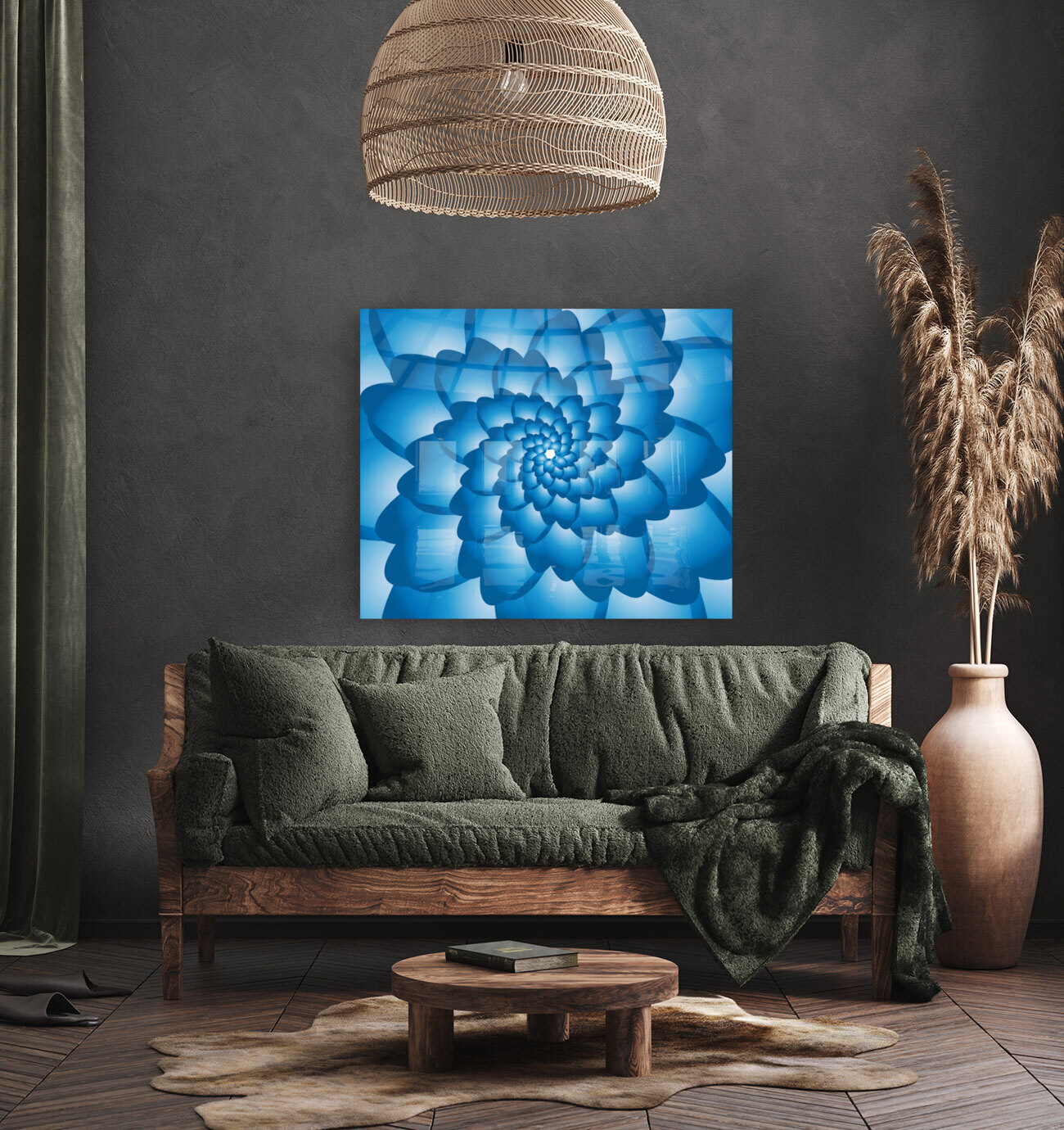 Flower Swirl Pattern  Art Reproduction