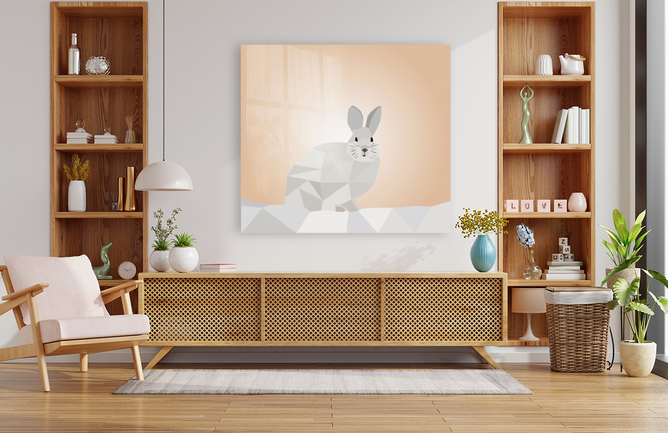 Rabbit LOW POLY ART Reproduction
