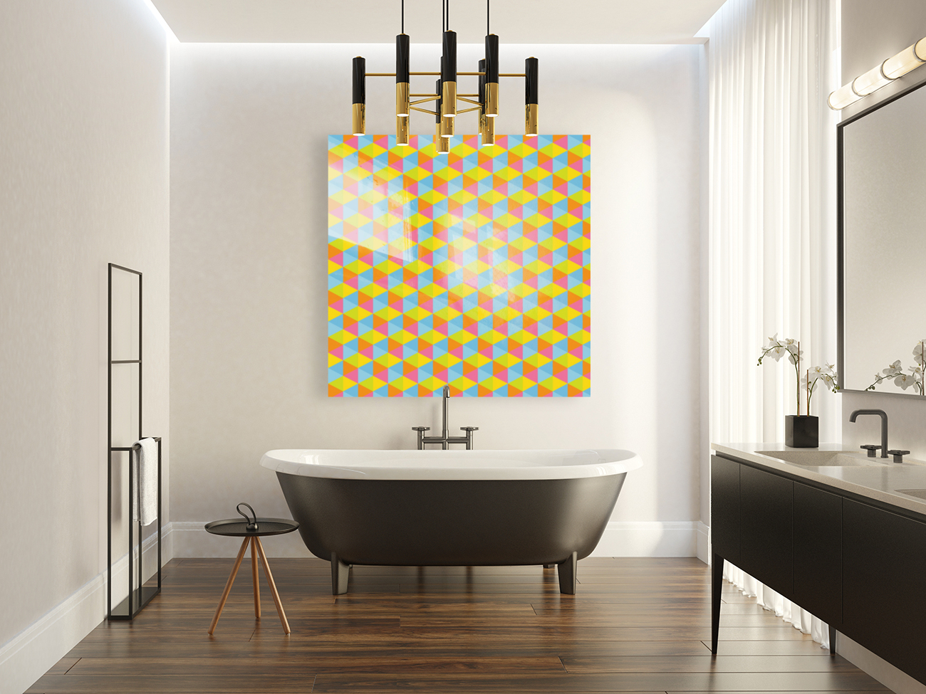 Hexagon Seamless Pattern Artwork Reproduction