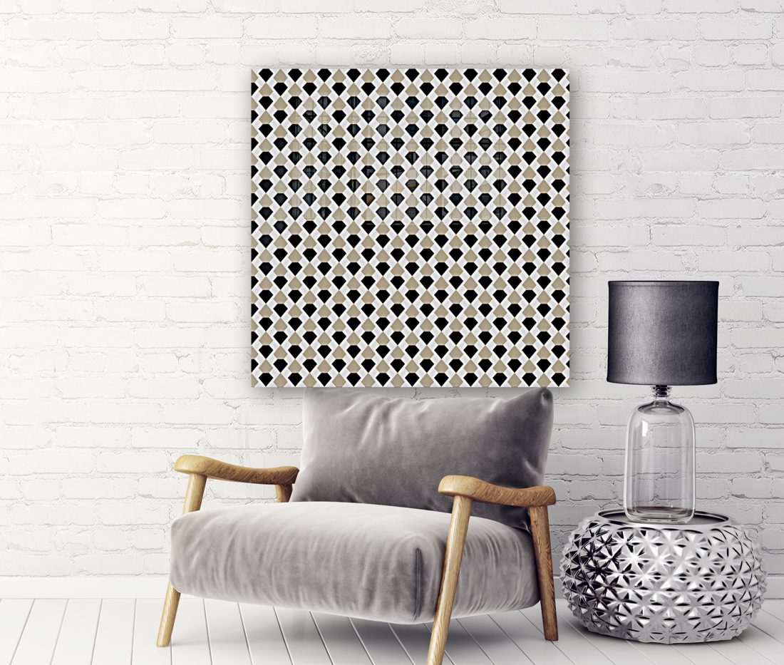 Black Pattern Artwork Reproduction