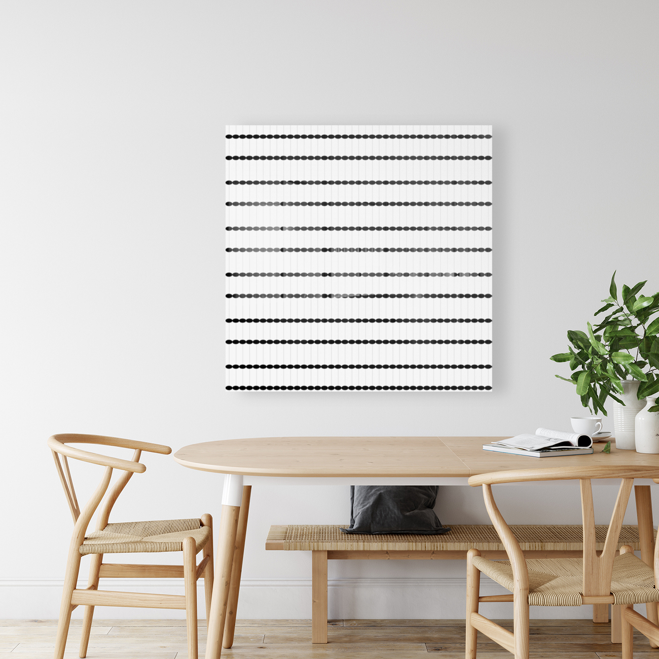Dots Black White Seamless Pattern Artwork Reproduction