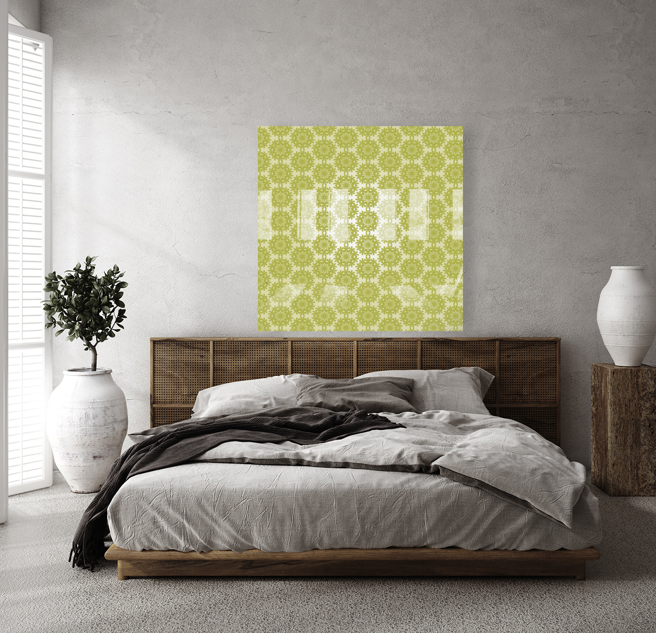 Green Art Seamless Pattern Artwork Reproduction