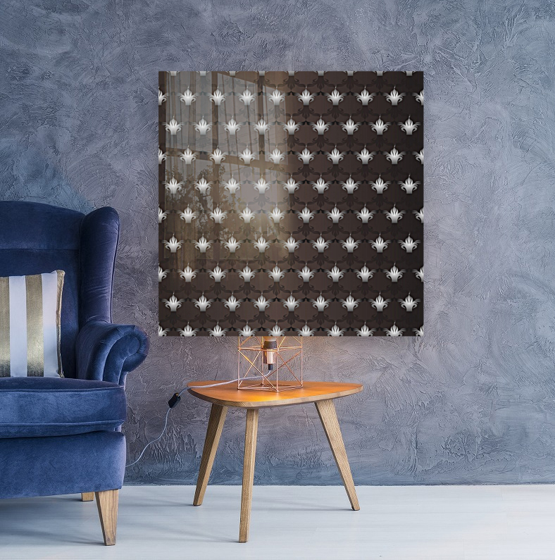 Islamic  Black & Brown Pattern Art Reproduction