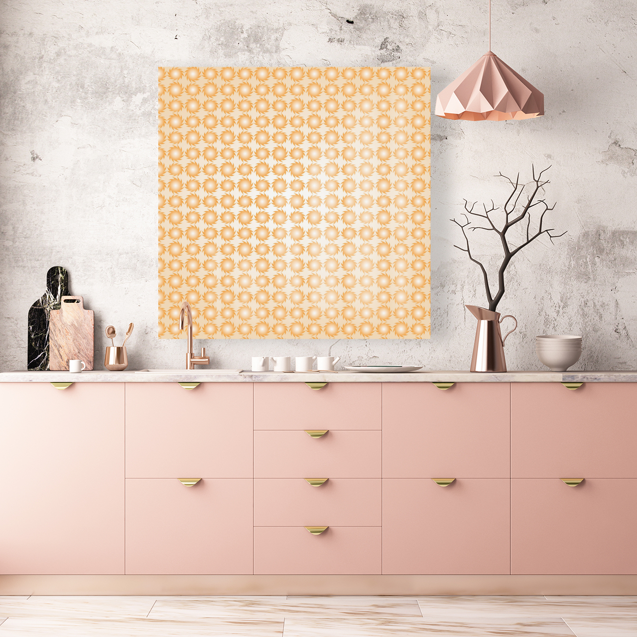 Orange Pattern Artwork Reproduction