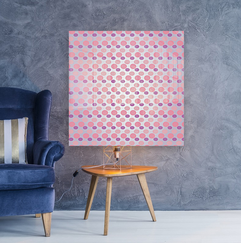 Pink Dots Seamless Pattern Art Reproduction