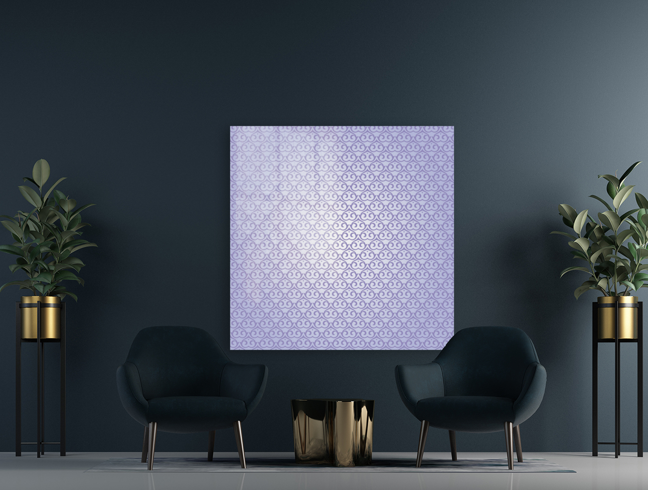 Islamic Purple Pattern  Art Reproduction