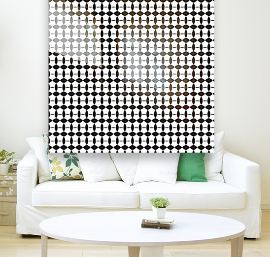 Monochrome Pattern Art Reproduction