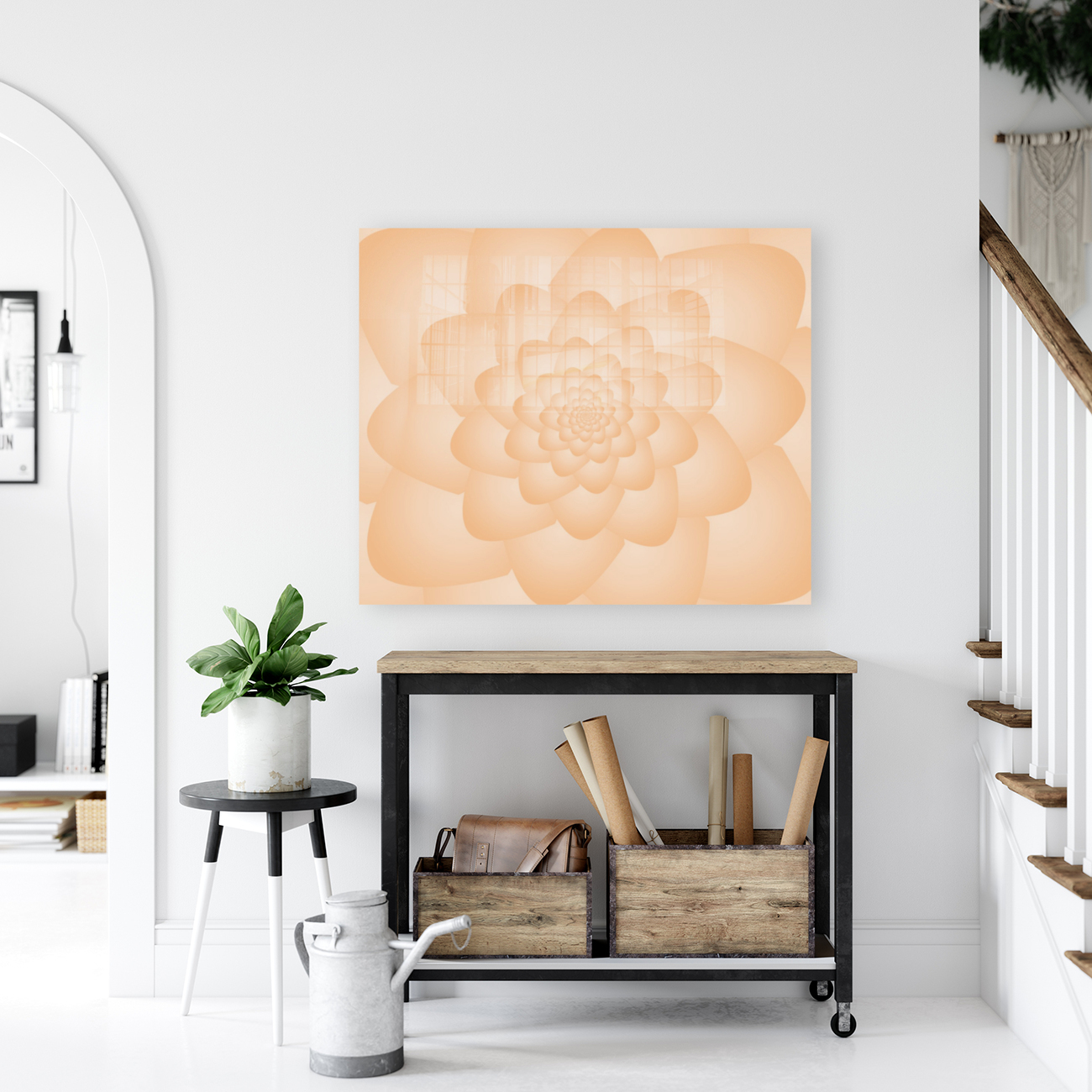 Pastel Orange Art Reproduction