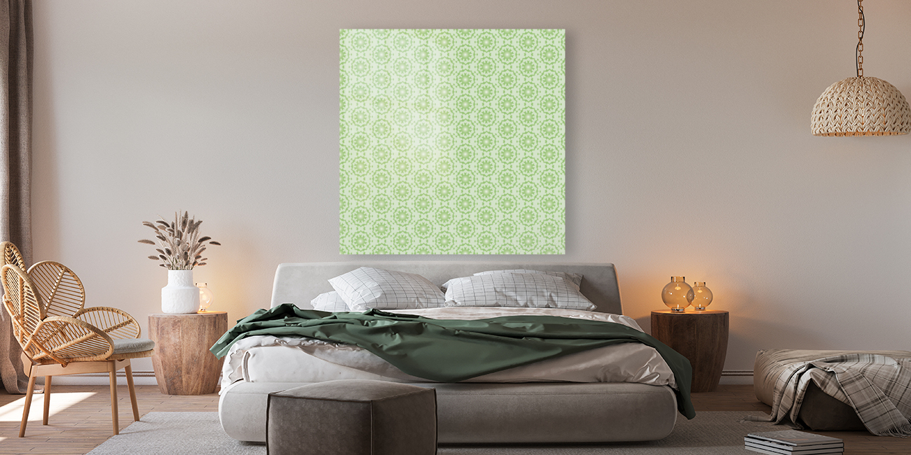 GREEN ARABIC STYLE SEAMLESS PATTERN Background    Reproduction