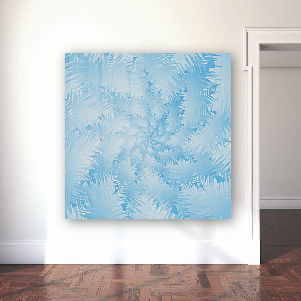 Blue Snowflake Spiral Reproduction