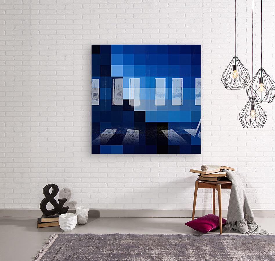 DARK BLUE MOSAIC PATTERN Reproduction