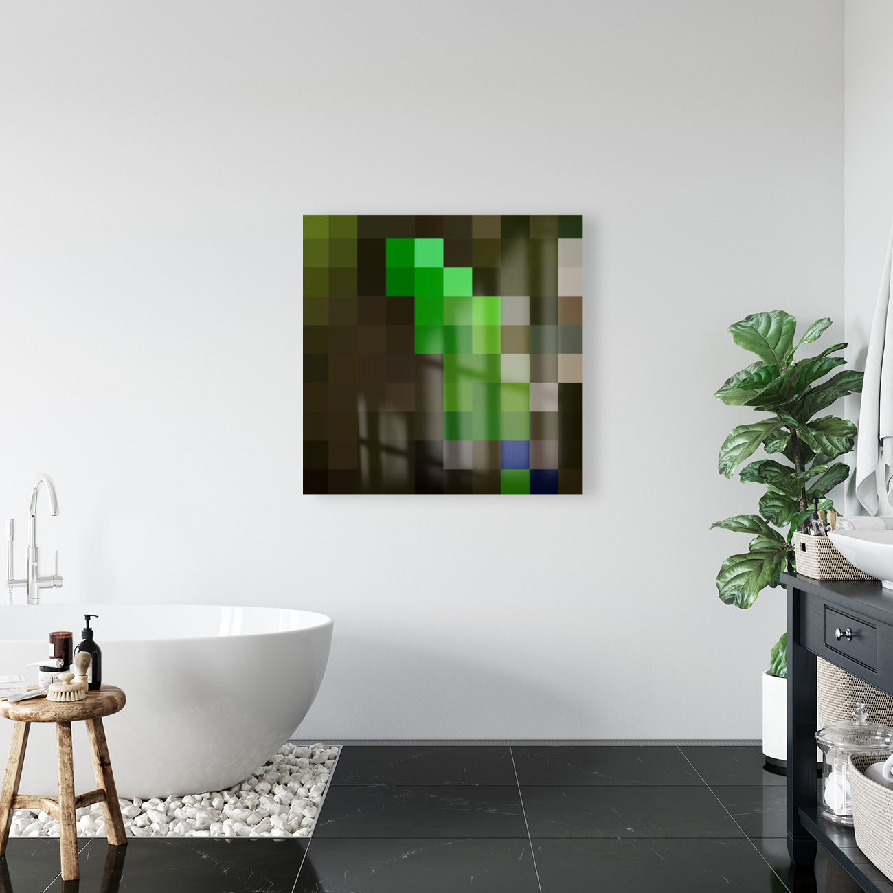GREENISH MOSAIC PATTERN Reproduction