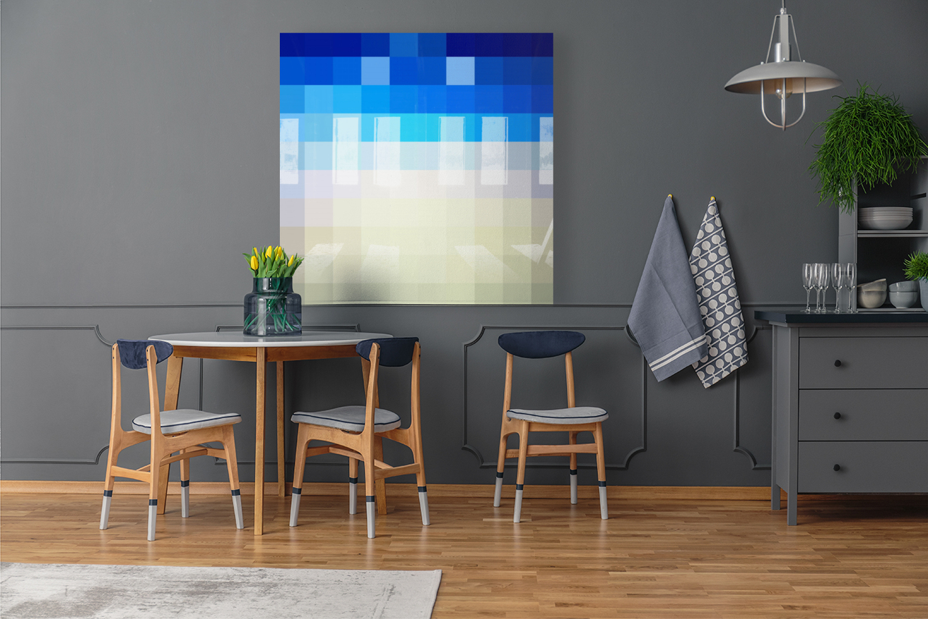 BLUISH MOSAIC PATTERN Reproduction
