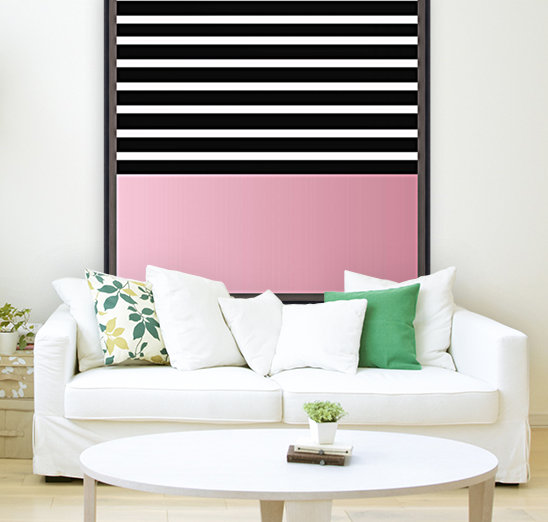 Black & White Stripes with Light Gradient Patch Reproduction