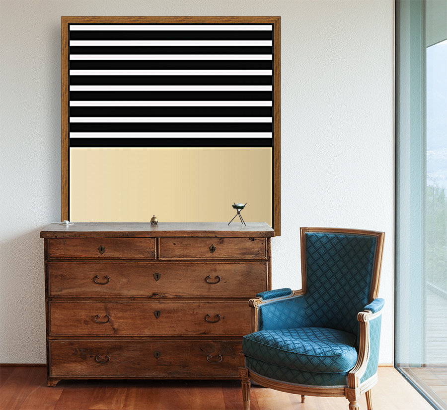 Black & White Stripes with Sandal Patch Reproduction