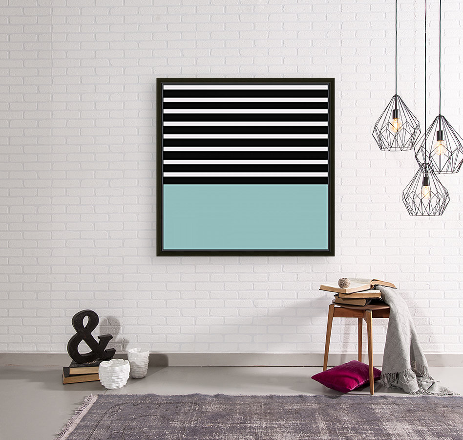 Black & White Stripes with Mist Patch Reproduction