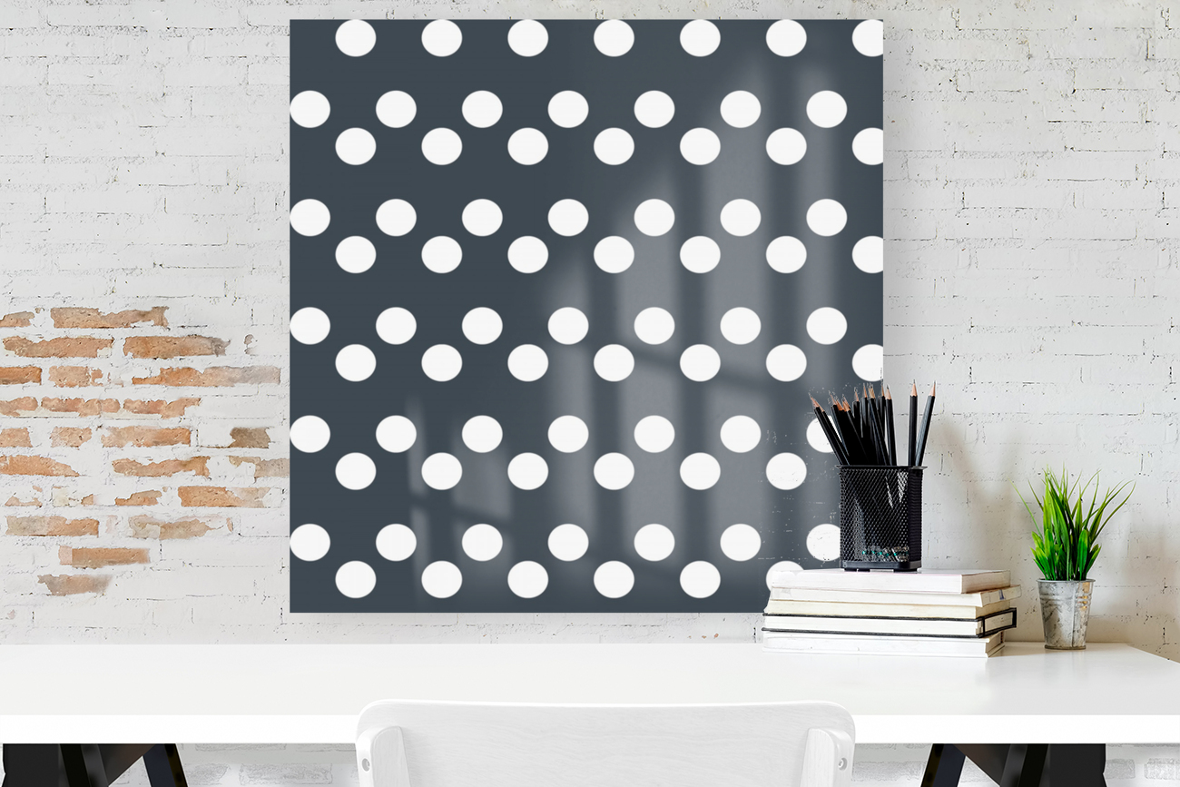 Charcoal Polka Dots Reproduction